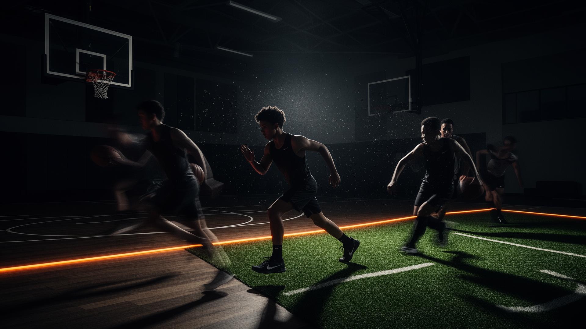 Athletes training at Level Up campus
